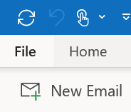 File option in Outlook menu