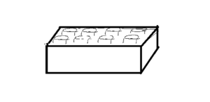 A sketch of a standard 4x2 Lego brick 