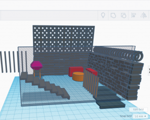 Tinkercad model of back patio
