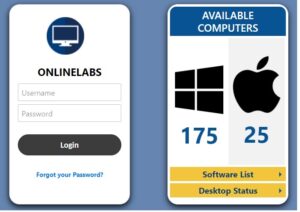 Entry Screen for Remote Labs Service
